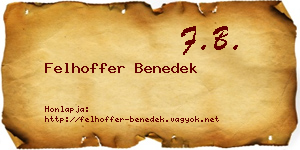 Felhoffer Benedek névjegykártya
