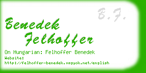 benedek felhoffer business card